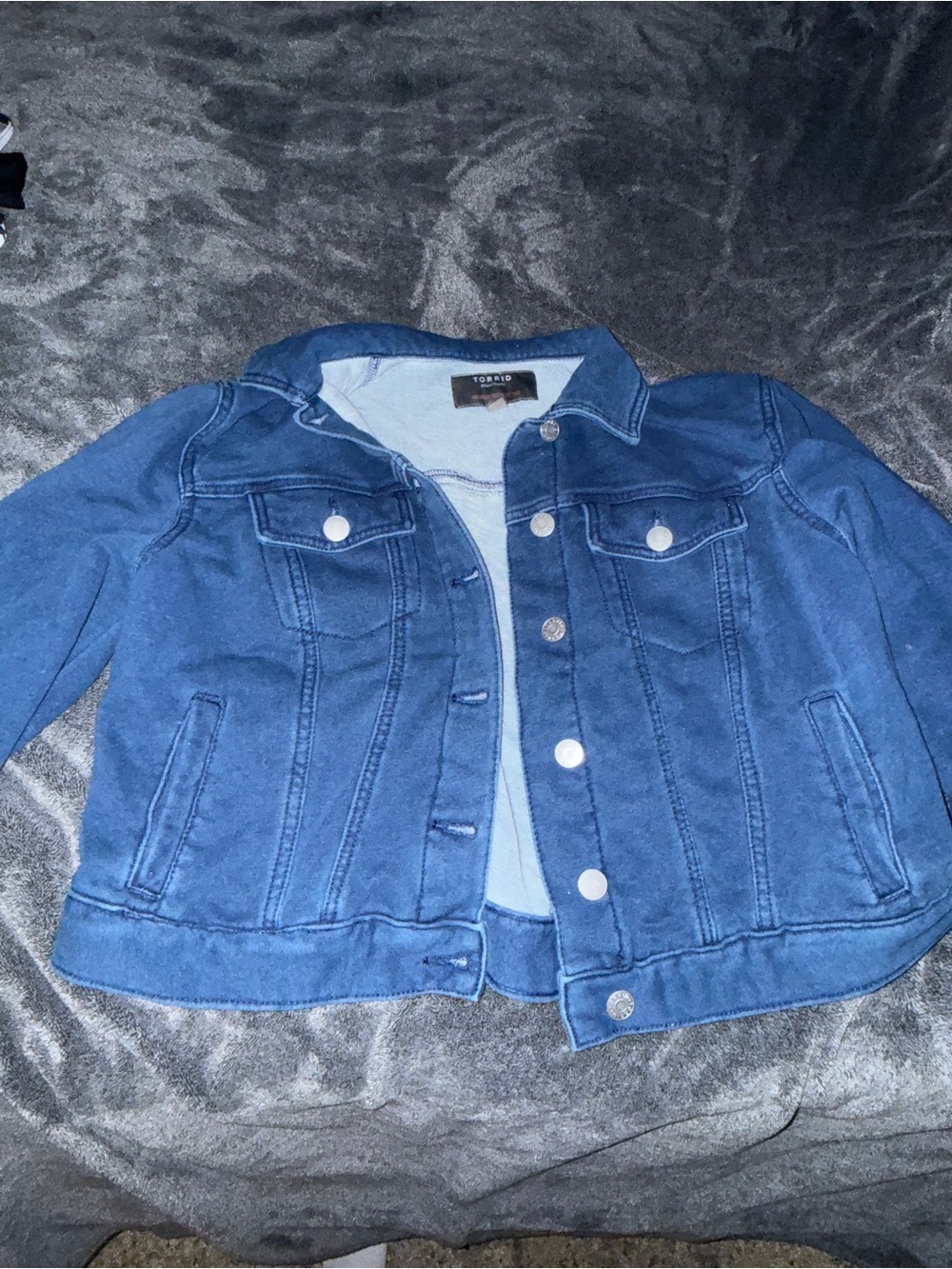 torrid denim jacket in medium blue